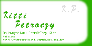 kitti petroczy business card